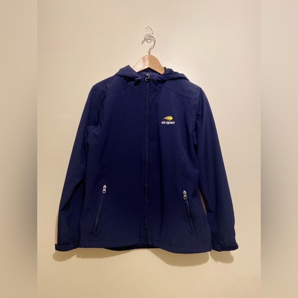 USTA US OPEN NAVY Blue Hooded Jacket. Size S . Unisex model